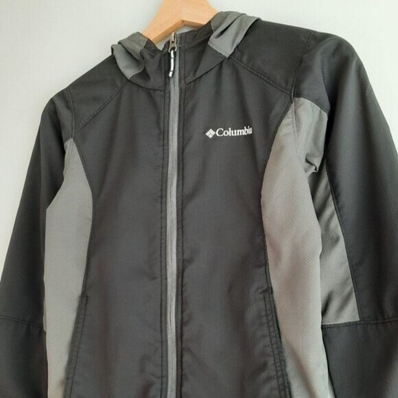 COLUMBIA | Omni-Shield Windbreaker Hoodie Jacket Kids Black & Gray Kids Youth M - Picture 4 of 15